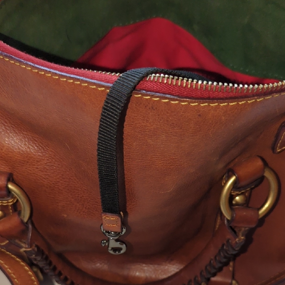 Dooney Bourke  Florentine Brown Leather Shoulder Bag - Picture 10 of 16